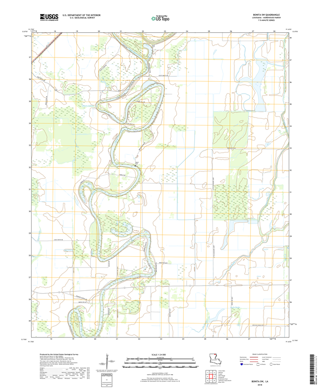 Bonita SW Louisiana - 24k Topo Map