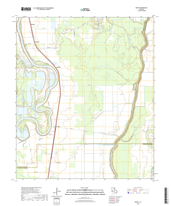 Bosco Louisiana - 24k Topo Map