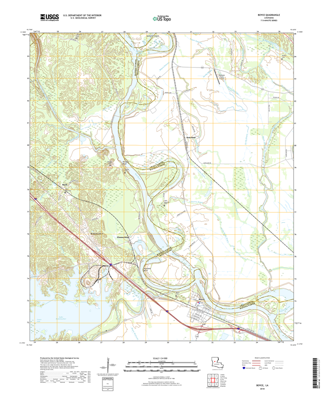 Boyce Louisiana - 24k Topo Map
