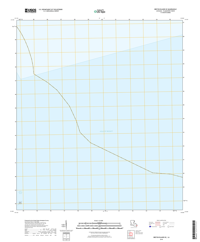 Breton Islands SE Louisiana - 24k Topo Map