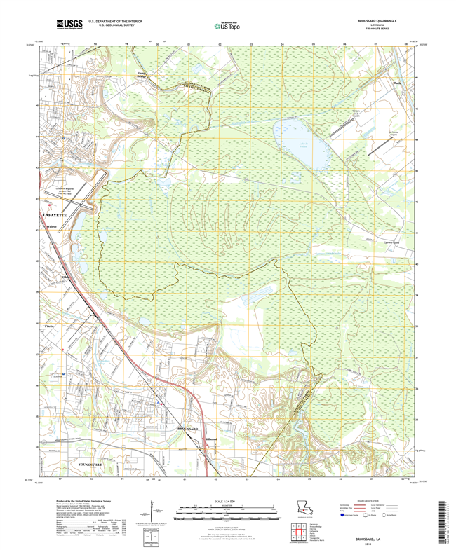 Broussard Louisiana - 24k Topo Map