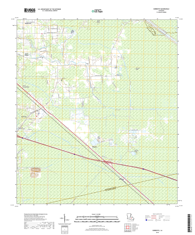 Sorrento Louisiana - 24k Topo Map