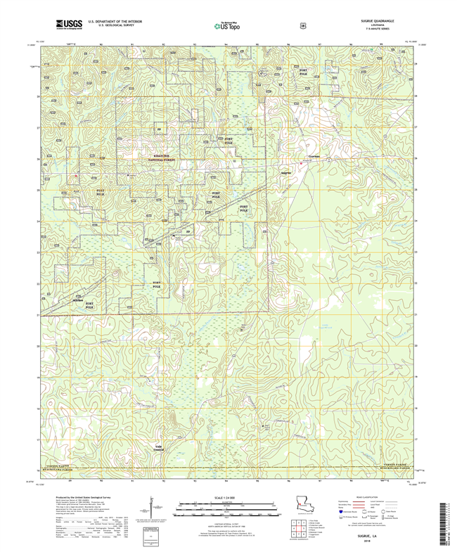 Sugrue Louisiana - 24k Topo Map
