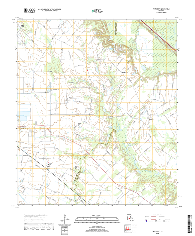 Tate Cove Louisiana - 24k Topo Map