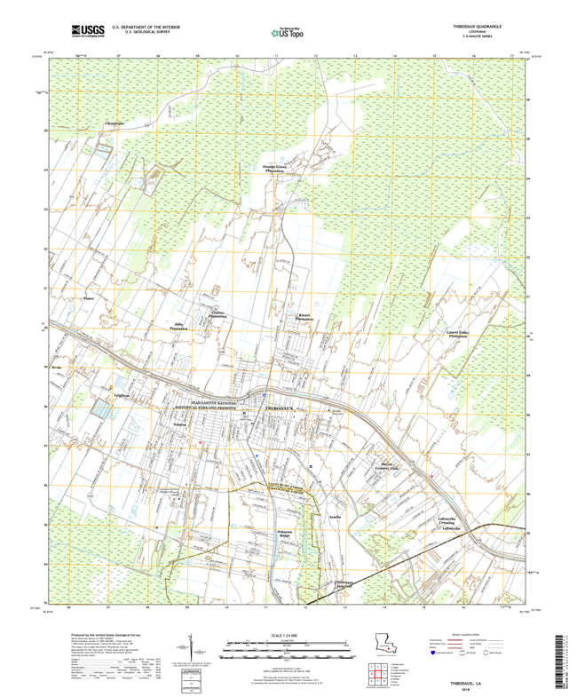 Thibodaux Louisiana - 24k Topo Map