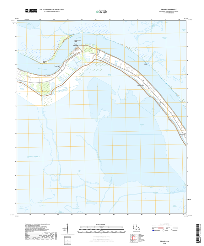 Triumph Louisiana - 24k Topo Map