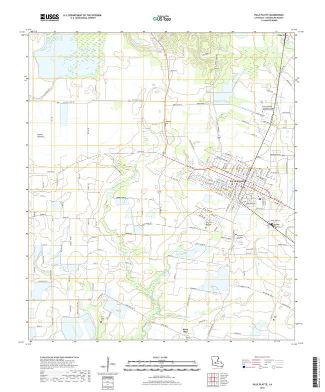 Ville Platte Louisiana - 24k Topo Map