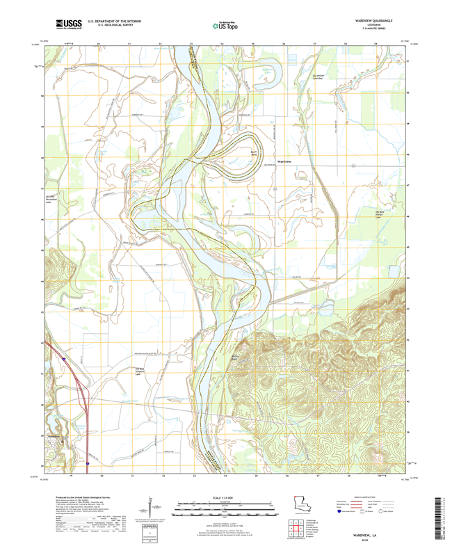 Wardview Louisiana - 24k Topo Map