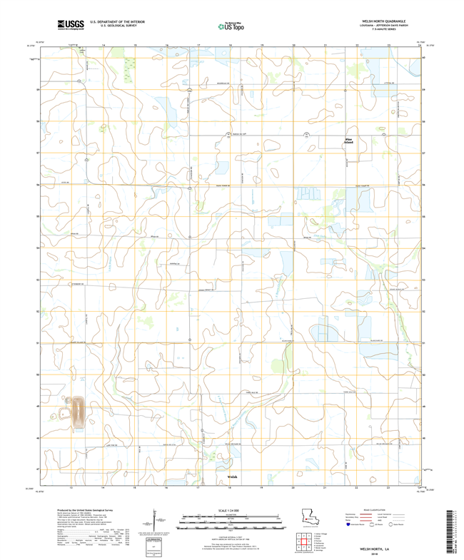 Welsh North Louisiana - 24k Topo Map