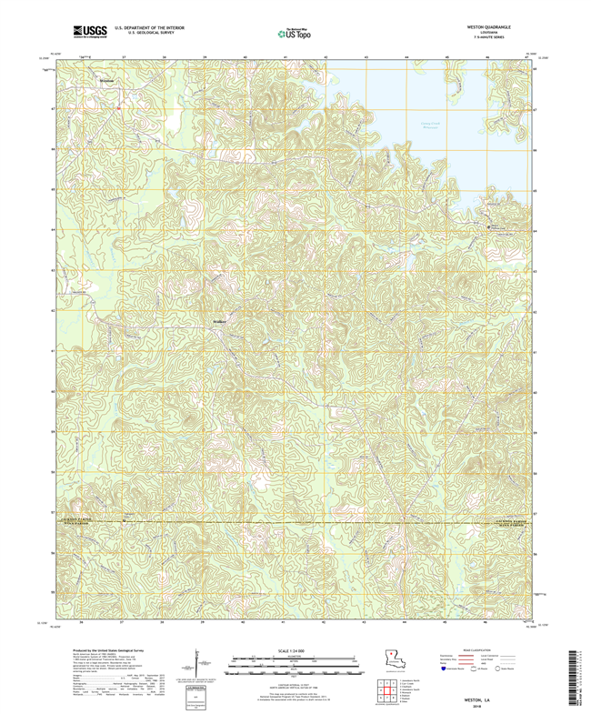Weston Louisiana - 24k Topo Map