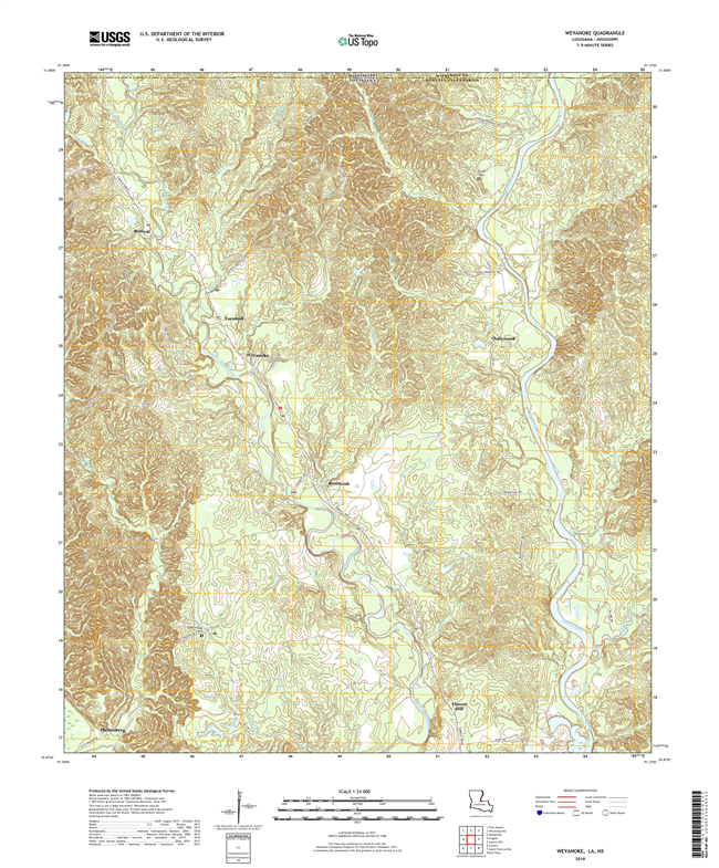 Weyanoke Louisiana - Mississippi - 24k Topo Map