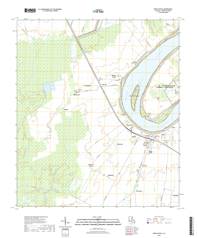 White Castle Louisiana - 24k Topo Map