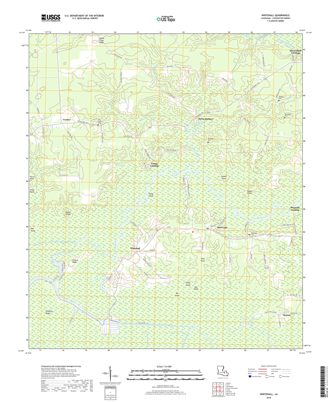 Whitehall Louisiana - 24k Topo Map
