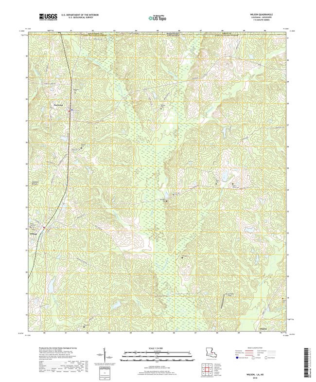 Wilson Louisiana - Mississippi - 24k Topo Map