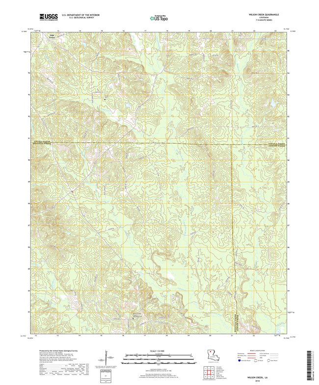 Wilson Creek Louisiana - 24k Topo Map