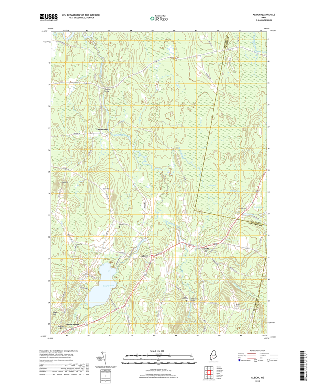 Albion Maine - 24k Topo Map