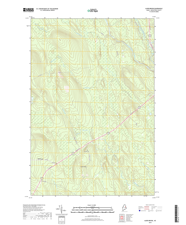 Alder Brook Maine - 24k Topo Map