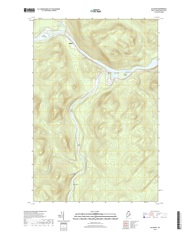 Allagash Maine - 24k Topo Map