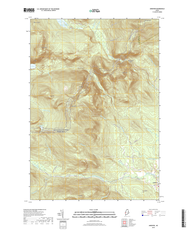 Andover Maine - 24k Topo Map