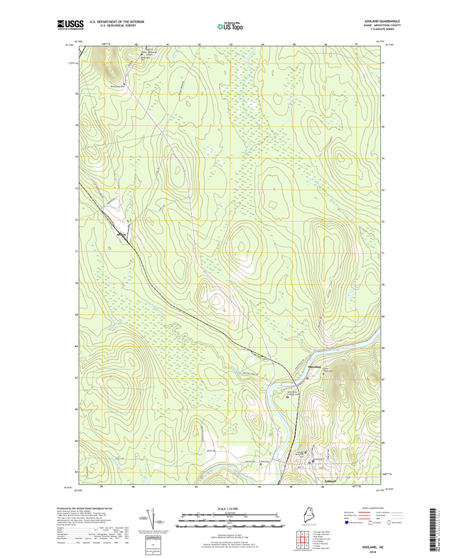 Ashland Maine - 24k Topo Map