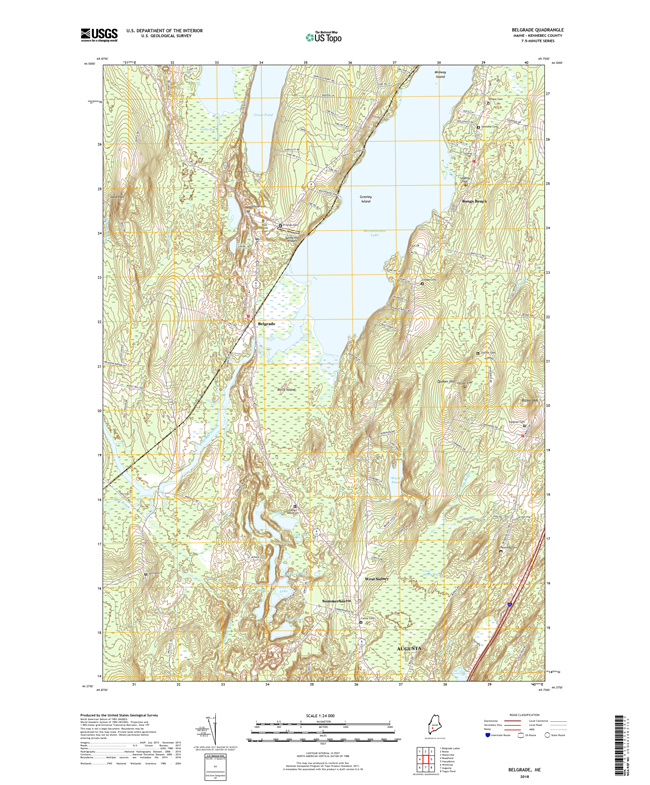 Belgrade Maine - 24k Topo Map