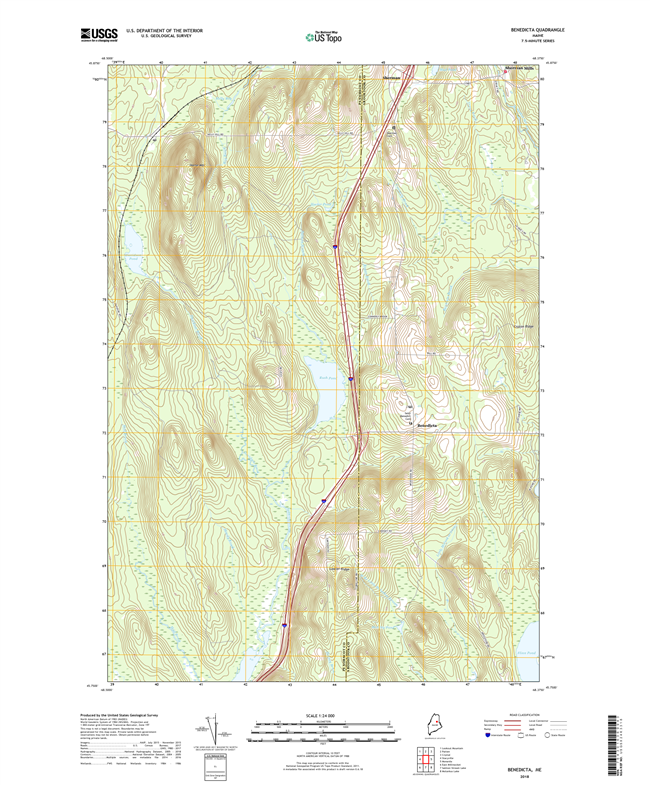 Benedicta Maine - 24k Topo Map