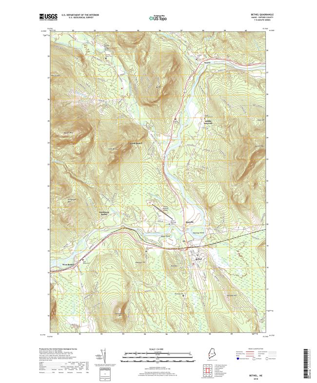 Bethel Maine - 24k Topo Map
