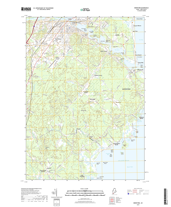 Biddeford Maine - 24k Topo Map