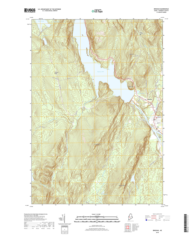 Bingham Maine - 24k Topo Map
