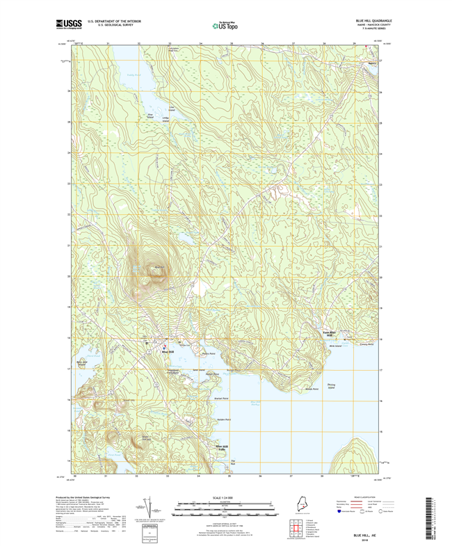 Blue Hill Maine - 24k Topo Map