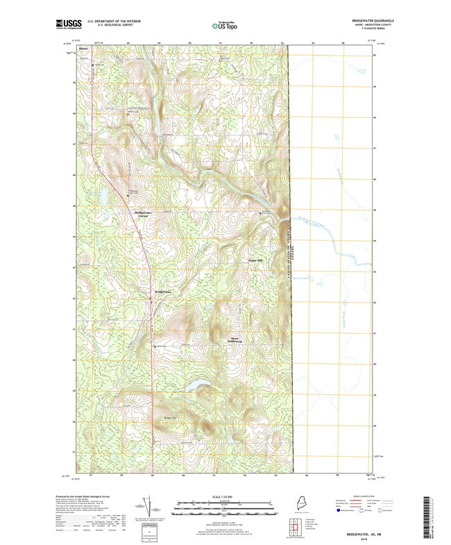 Bridgewater Maine - 24k Topo Map