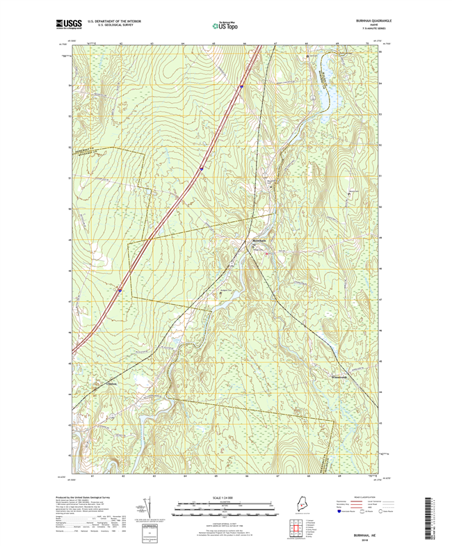 Burnham Maine - 24k Topo Map