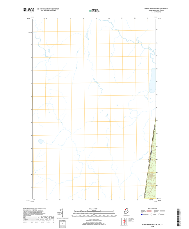 Burntland Pond OE W Maine - 24k Topo Map