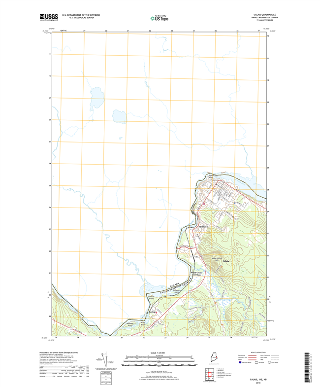Calais Maine - 24k Topo Map