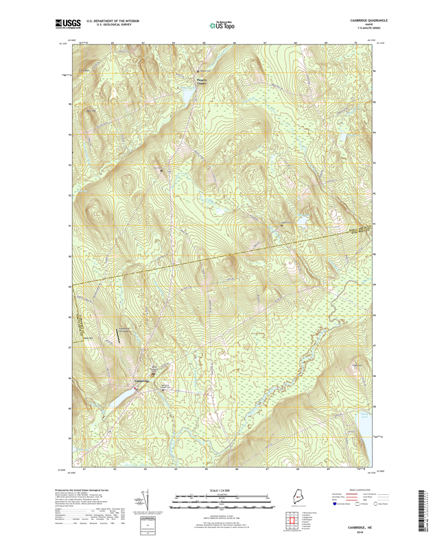 Cambridge Maine - 24k Topo Map