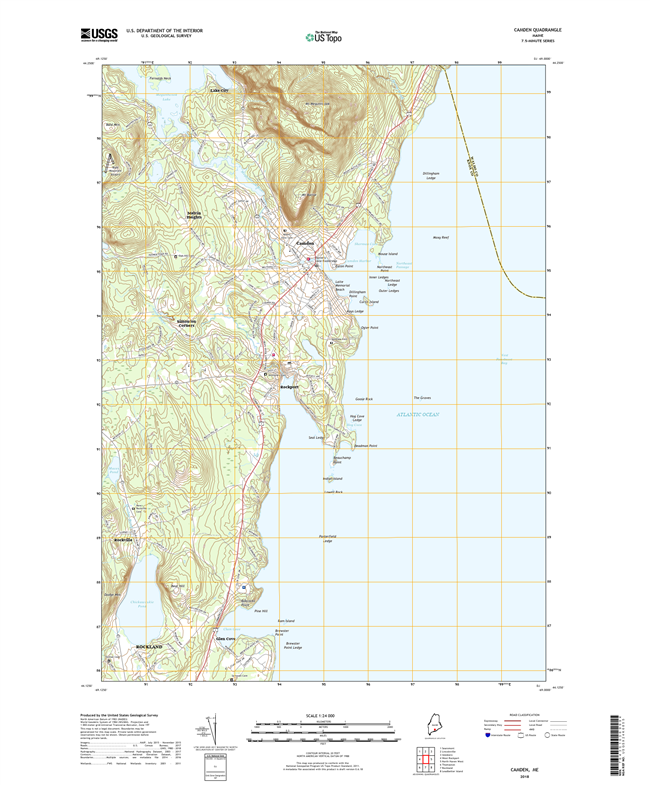 Camden Maine - 24k Topo Map