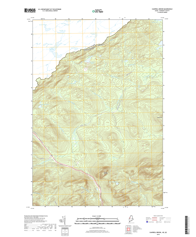 Campbell Brook Maine - 24k Topo Map