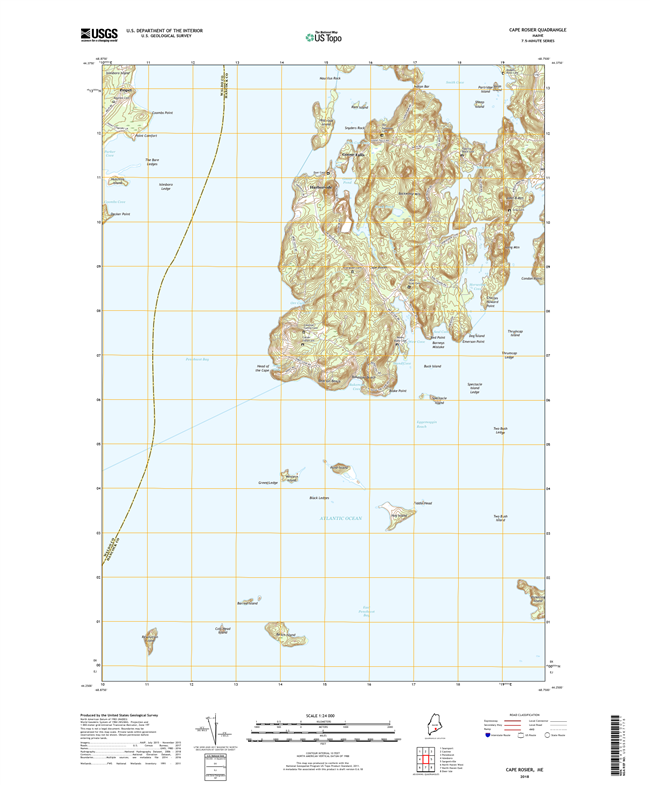 Cape Rosier Maine - 24k Topo Map