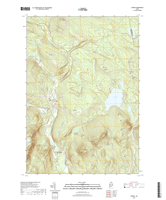 Strong Maine - 24k Topo Map