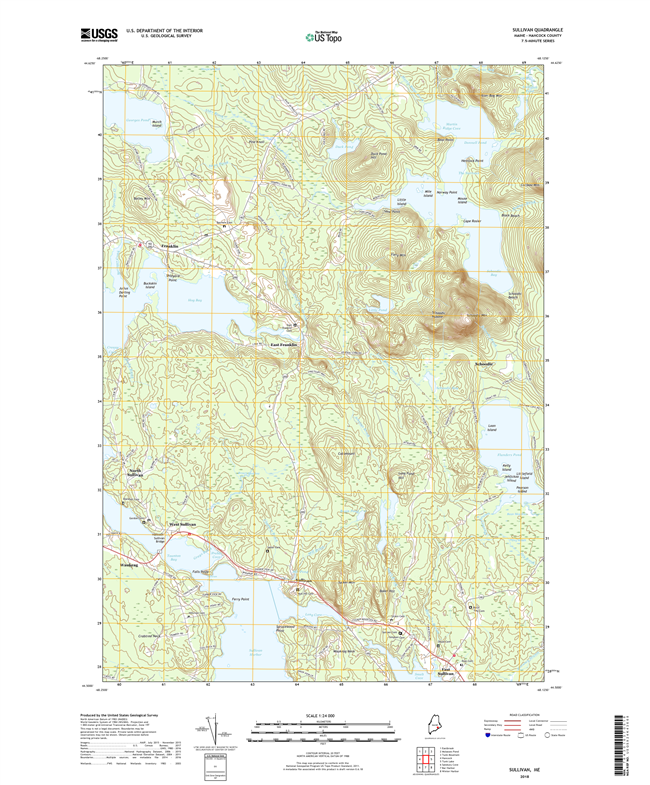 Sullivan Maine - 24k Topo Map