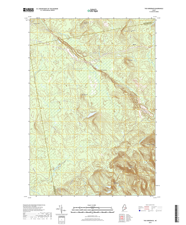 The Horseback Maine - 24k Topo Map