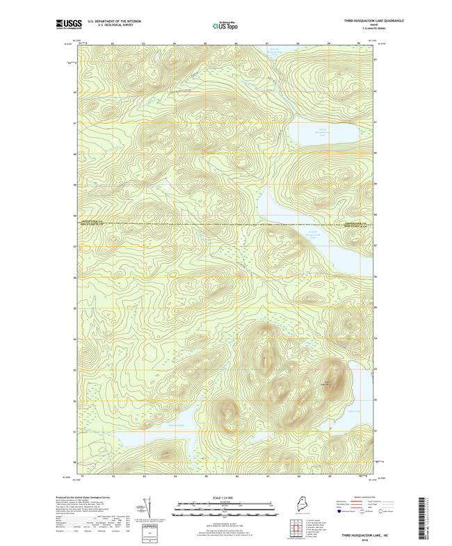 Third Musquacook Lake Maine - 24k Topo Map