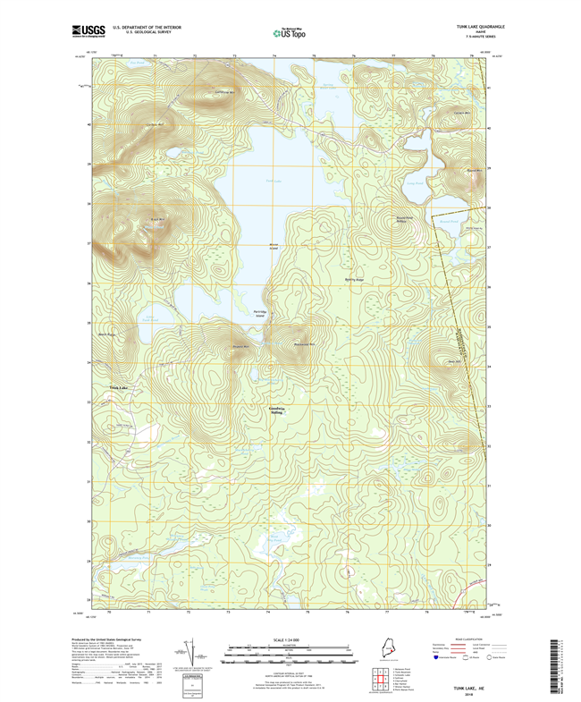 Tunk Lake Maine - 24k Topo Map