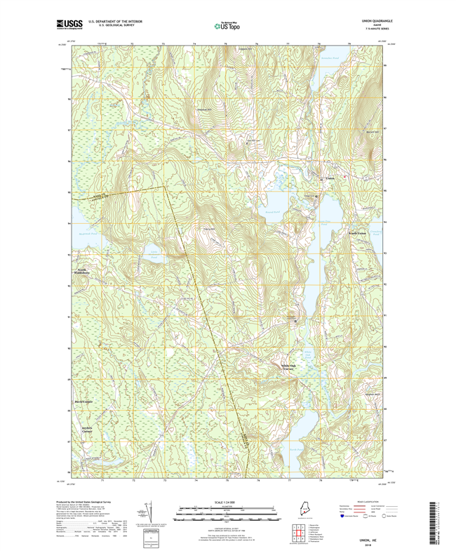 Union Maine - 24k Topo Map