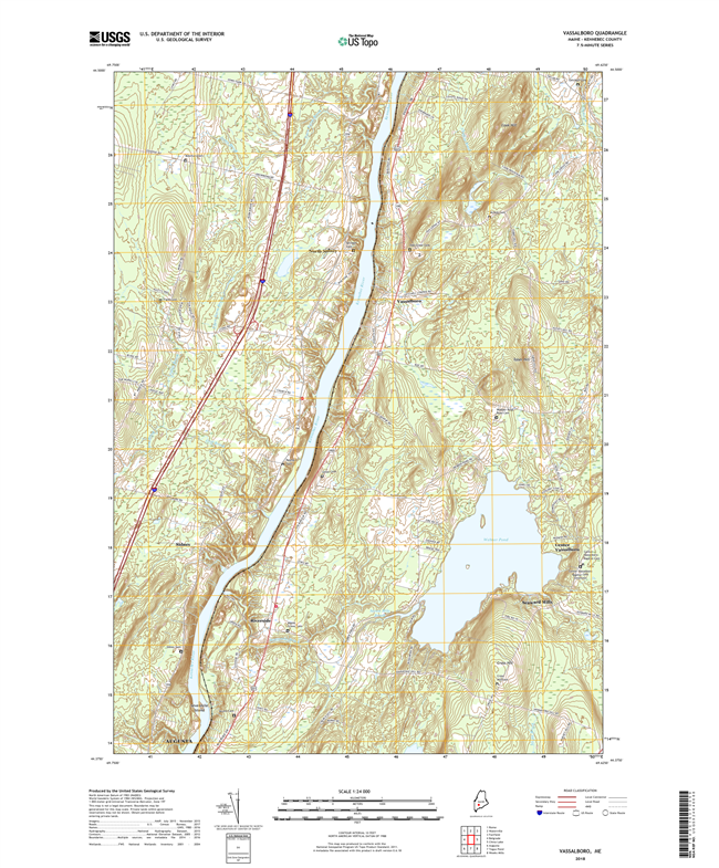 Vassalboro Maine - 24k Topo Map