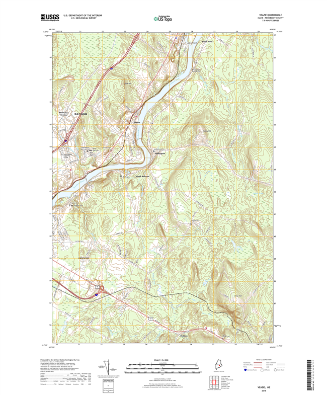 Veazie Maine - 24k Topo Map