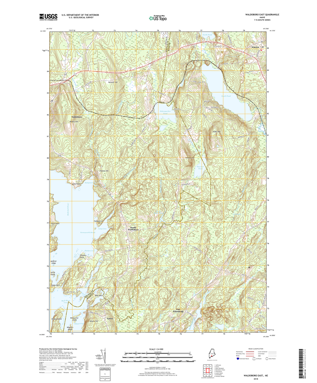 Waldoboro East Maine - 24k Topo Map