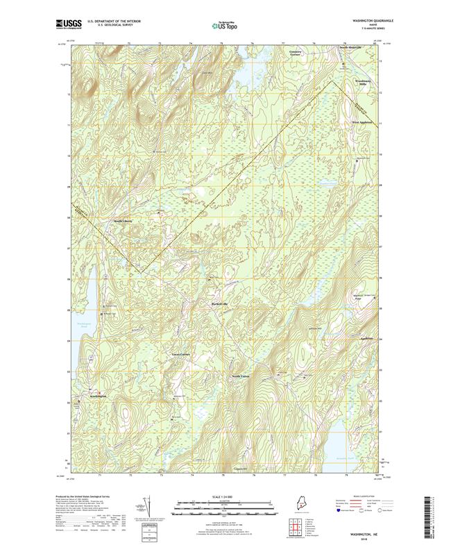 Washington Maine - 24k Topo Map