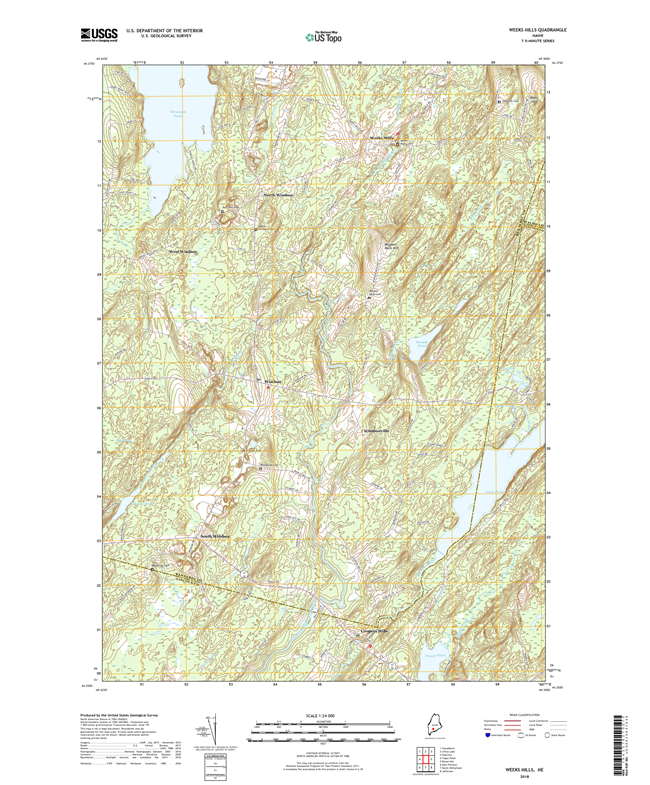 Weeks Mills Maine - 24k Topo Map