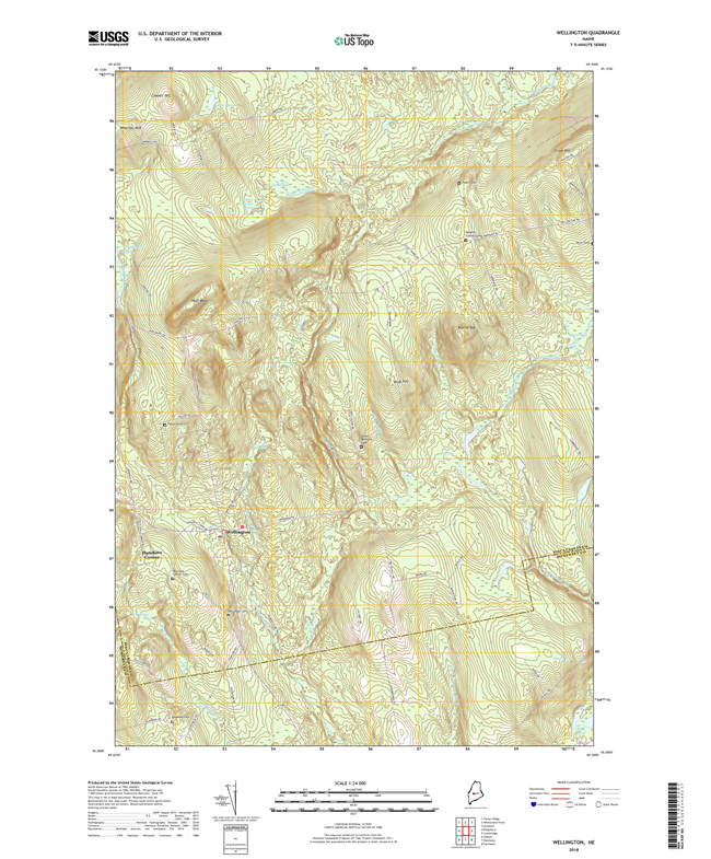 Wellington Maine - 24k Topo Map